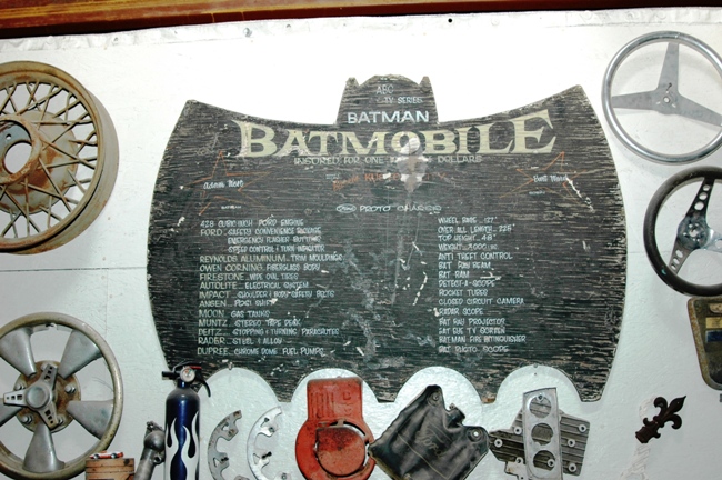 The original Batmobile car show sign